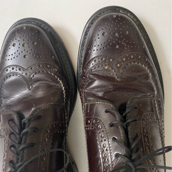 Vintage Sears wing tip leather Oxford shoes brown 7.5 - Picture 4 of 12